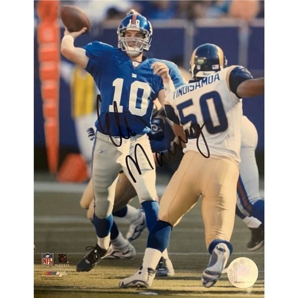 Signed New York Giants: Eli Manning Photograph