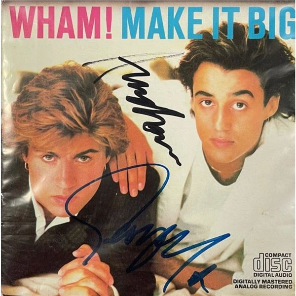 Signed Wham Make It Big CD Cover