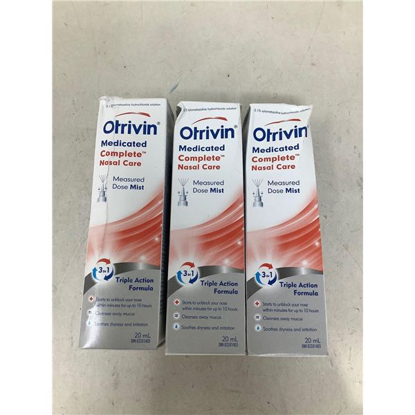 Otrivin Medicated Complete Nasal Care Drops (3 x 20ml)