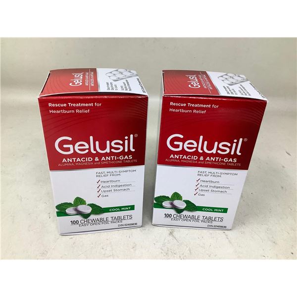 Gelusil Antacid & Anti-gas Chewable Tablets (2 x 100)