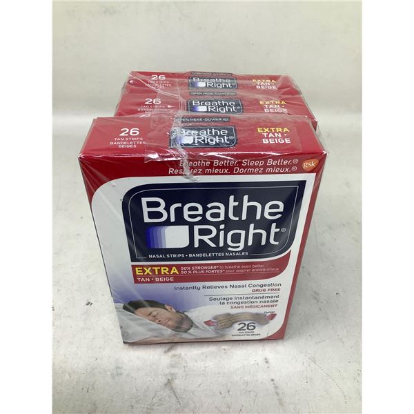 Breathe Right Extra Strength Nasal Strips (3 x 26)