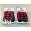 Image 1 : Pawslife Buffalo Plaid Socks (2 sets) with leg Circumference up to 4.5in