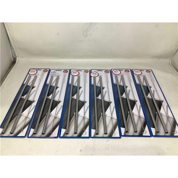 HiC Stainless Steel Drinking Straws (6 x 2)