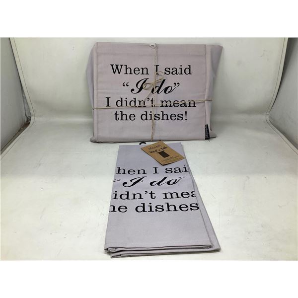 Kitch N' Talk Tea Towel and Apron