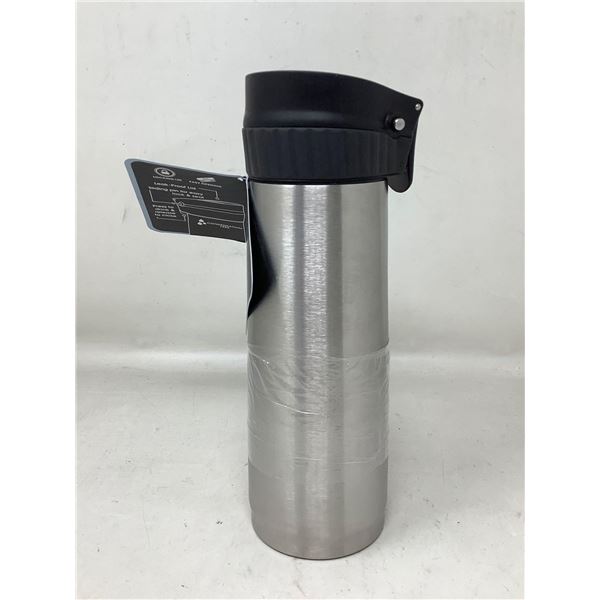 Manna Verve Push Double Wall Insulated Stainless Steel Travel Mug (16oz)