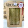 Image 2 : Kikkerland Gold Paper Straws (6 x 144)