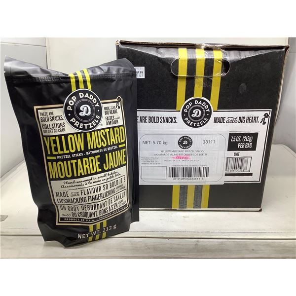 Pop Daddy Yellow Mustard Pretzels (12 x 212g)