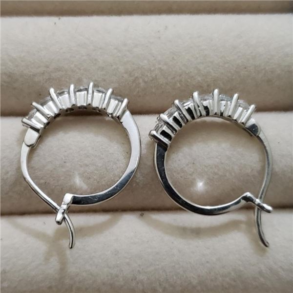 Silver White Topaz Earrings, Suggested Retail Value $80