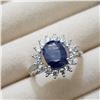 Image 2 : Silver Sapphire(1.6ct) Ring (~weight 3.97g), Suggested Retail Value $150