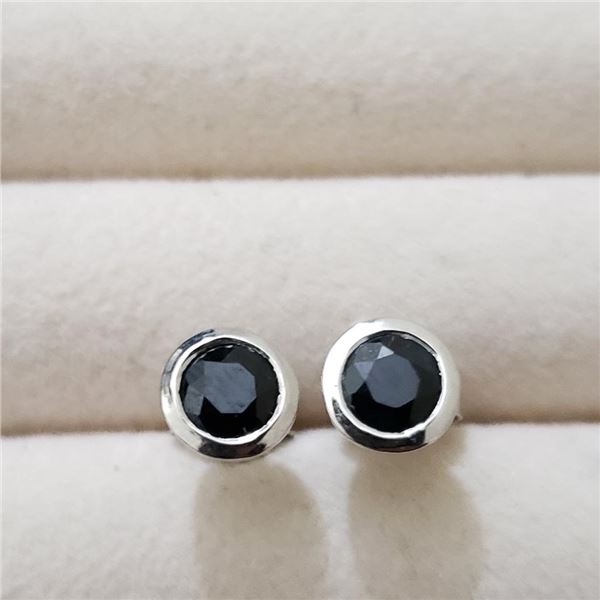 Silver Black Onyx Earrings, Suggested Retail Value $80