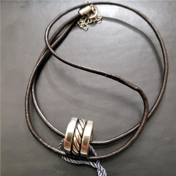 Silver Currency Label Necklace, Suggested Retail Value $60