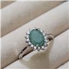 Image 1 : Silver Emerald And Cz Ring (~Size 8) (~weight 2.86g), Suggested Retail Value $120