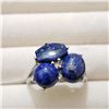 Image 1 : Silver Lapis(6.1ct) Ring, Suggested Retail Value $100