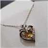 Image 2 : Silver Natural Citrine 20" Necklace, Suggested Retail Value $22