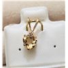 Image 1 : 10K Yellow Gold Citrine And White Sapphire(0.73ct) Pendant, Made in Canada, Suggested Retail Value $