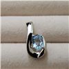 Image 1 : Silver Blue Topaz Pendant, Suggested Retail Value $60