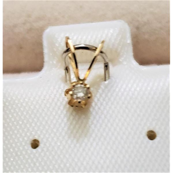 14K Yellow Gold Diamond(0.03ct) Pendant, Made in Canada, Suggested Retail Value $120