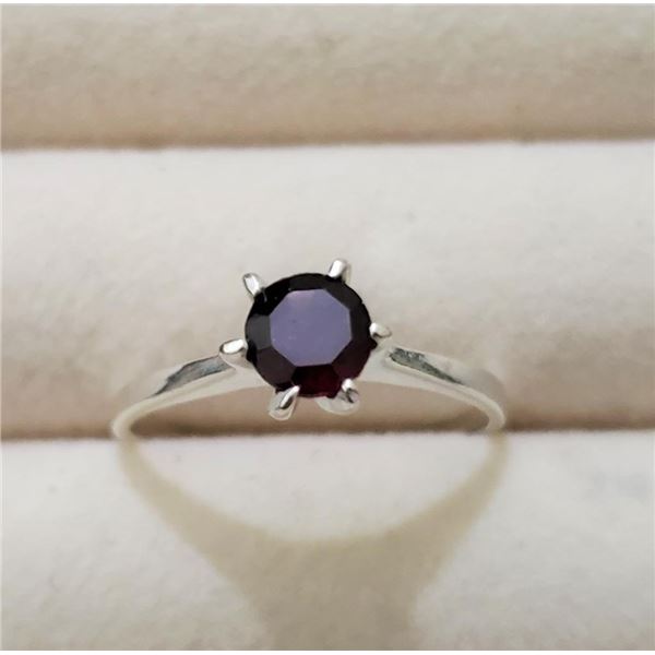 Silver Garnet Ring (~Size 6), Suggested Retail Value $50
