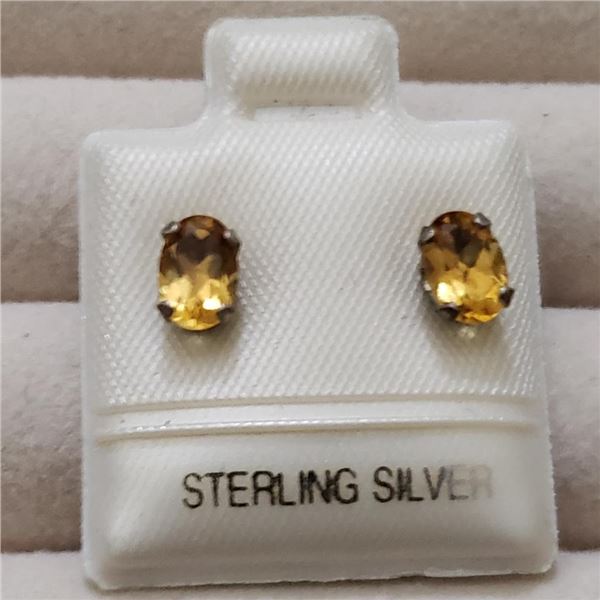 Silver Citrine Earrings, Suggested Retail Value $60