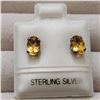 Image 1 : Silver Citrine Earrings, Suggested Retail Value $60