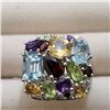 Image 1 : Silver Blue And White Topaz(5.2ct) Ring (~Size 7.25), Suggested Retail Value $150