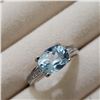 Image 2 : Silver Blue Topaz(2.6ct) Ring (~weight 2.72g), Suggested Retail Value $100