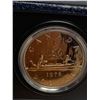 Image 2 : Royal Canadian Mint Issued Vintage 1976 Cased Canoe Dollar Coin with original sleeve
