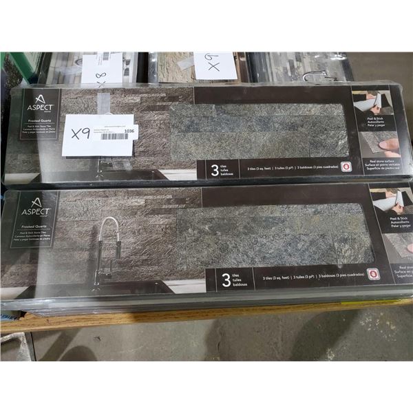 *NEW* Aspect "Frosted Quartz" Peel & Stick Stone Tiles - 9 Pkg/3sq Ft Per Package