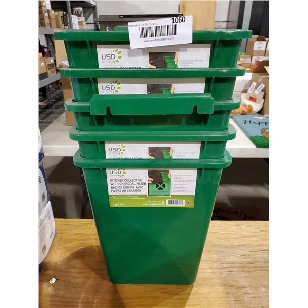 *NEW* USD Global - Kitchen Collector with Charcoal Filter X5 (NO LIDS)