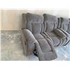 Image 5 : Grey Fabric Reclining Theater Seat Sofa with matching love seat ( YOU ARE BIDDING ON THE SET OF 2 PI