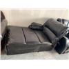 Image 2 : Leather Chaise Lounge Black missing side piece FLOOR DISPLAY MODEL- pick up Dec. 30 from 9-3, off si
