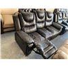 Image 3 : Brown Bonded Leather Double Reclining 3 seater sofa has loose seam in one seat FLOOR DISPLAY MODEL- 