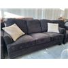 Image 4 : Black Micro Fiber Soft Touch 2 piece living room set with 3 seat sofa snd matching arm chair include