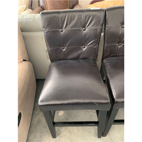 Brown Vinyl Bar Stool with back FLOOR DISPLAY MODEL- pick up Dec. 30 from 9-3, off site location 423