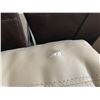 Image 4 : Bauhaus Design Cream Bonded leather oversized arm 2 seat loveseat , small tear on top  FLOOR DISPLAY