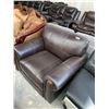 Image 2 : Chocolate Brown Bonded Leather Living room Chair FLOOR DISPLAY MODEL- pick up Dec. 30 from 9-3, off 