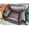 Image 3 : Chocolate Brown Bonded Leather Living room Chair FLOOR DISPLAY MODEL- pick up Dec. 30 from 9-3, off 