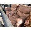 Image 3 : Power reclining double seat microfiber brown home theater sofa FLOOR DISPLAY MODEL- pick up Dec. 30 