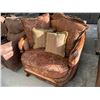Image 1 : Paisley Designed Oversize lounge chair with throw cushions FLOOR DISPLAY MODEL- pick up Dec. 30 from