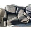Image 1 : Grey Leather double Seated Sofa FLOOR DISPLAY MODEL- pick up Dec. 30 from 9-3, off site location 423