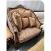 Image 2 : French Provincial Design over sized lounge chair with throw cushions. FLOOR DISPLAY MODEL- pick up D