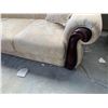 Image 3 : Rosewood Style Cream upholstered 3 seat sofa with throw cushions no legs FLOOR DISPLAY MODEL- pick u
