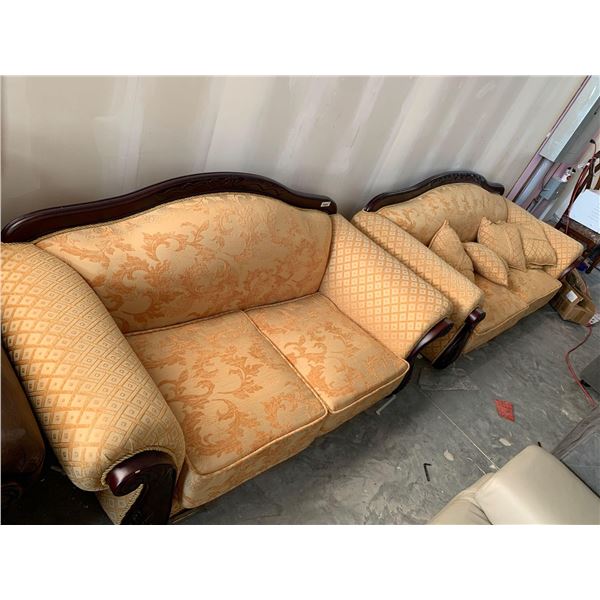 Large 3 piece sofa set includes 3 seater sofa, 2 seater love seat and matching chair sold as a set, 