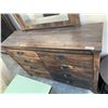 Image 2 : Wood Grain 6 drawer farmhouse style dresser and mirror set FLOOR DISPLAY MODEL- pick up Dec. 30 from