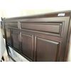 Image 3 : Dark Wood Panel Design King Size Headboard FLOOR DISPLAY MODEL- pick up Dec. 30 from 9-3, off site l