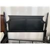 Image 3 : King Size 4 poster Bed Frame dark Wood complete with slats and side night stand, small scuff on foot