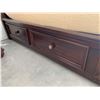 Image 3 : King Size Mahogany color wood Mates Bed Frame includes headboard, foot board and drawers on both sid