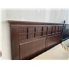Image 4 : King Size Mahogany color wood Mates Bed Frame includes headboard, foot board and drawers on both sid