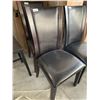 Image 2 : Leather Dining Room Chair with dark wood trim FLOOR DISPLAY MODEL- pick up Dec. 30 from 9-3, off sit