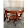 Image 2 : Oval Glass Top Duncan fife style Side table FLOOR DISPLAY MODEL- pick up Dec. 30 from 9-3, off site 